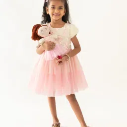 A Little Fable Kids Pink Embellished Dress-image-22