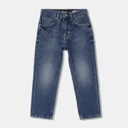 Antony Morato Kids Blue Cotton Washed Jeans-image-55