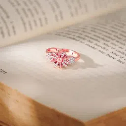 GIVA 925 Sterling Silver Rose Gold Ring for Women-image-27