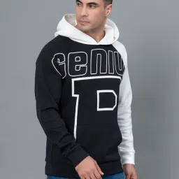 Red Tape Black Regular Fit Graphic Hoodie image 3