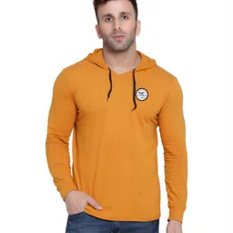 BEYOU FASHION Men Solid Hooded Cotton Slim Fit T-shirt-image-12