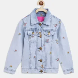 Tales & Stories Kids Blue Cotton Embroidered Full Sleeves Jacket-picture-11