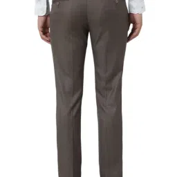 Van Heusen Brown Slim fit Solid Trousers image 2