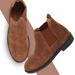 Fausto Men's Camel Chelsea Boots-picture-10
