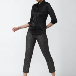 Van Heusen Grey Printed Trousers image 4