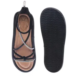 Shoetopia Women's Black Ankle Strap Sandals image 3