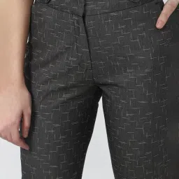 Van Heusen Grey Printed Trousers image 5