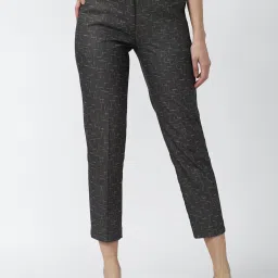 Van Heusen Grey Printed Trousers image 1