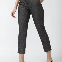 Van Heusen Grey Printed Trousers image 3