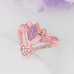 GIVA 925 Sterling Silver Rose Gold Ring for Women-picture-26