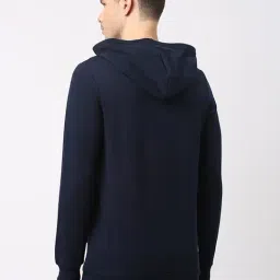 Asics Navy Regular Fit Graphic Print Hooded Sweatshirt image 2