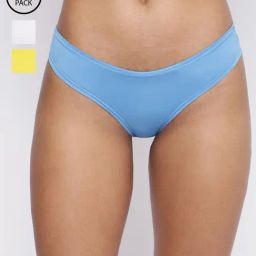 La Intimo Multicolored Comfort Fit Panties - Pack Of 3-image-76