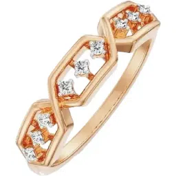 EMORI 18k Yellow Gold Lab Grown Diamond Minimal Ring for Women-image-41