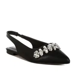 London Rag Women's Black Sling Back Sandals-picture-25