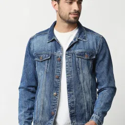 High Star Blue Regular Fit Full Sleeves Jacket image 1