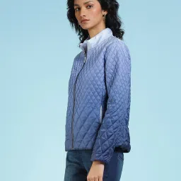 Label Ritu Kumar Blue Quilted Jacket image 3