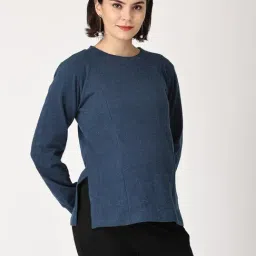The Mom Store Navy Blue Maternity Fit Sweatshirt image 4