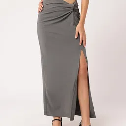 DressBerry Femme Fever Twisted Slit Maxi Skirt-picture-11