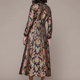 aarke Ritu Kumar Ethnic Motifs Woven Brocade Fit & Flare Midi Dress image 2