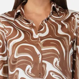 PURYS Brown Printed Shirt image 5