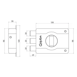 Quba Armour Plus Dead Lock- 1 Side Key / Knob With Dimple Key AB Finish, Q 254 image 2