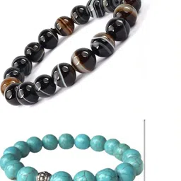 Vanira Set Of 2 Artificial Beaded Elasticated Bracelets-picture-11