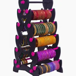 Abirami Kitchen Black & Pink Wardrobe Jewellery Organiser-picture-21