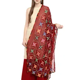 Dupatta Bazaar Maroon Dupatta-picture-39