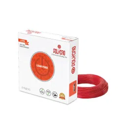 Polycab 0.75 Sq.mm 1 Core FRLF House Cable Red (300 m) image 2