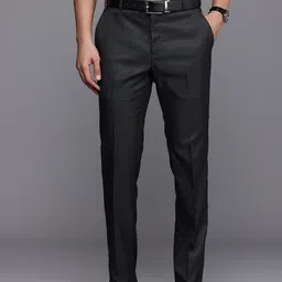 Raymond Men Slim Fit Checked Formal Trousers image 1