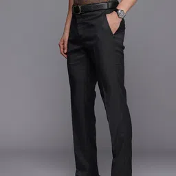 Raymond Men Slim Fit Checked Formal Trousers image 2