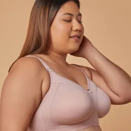 Maashie Pack of 2 Cotton Double Layered Cups Non Padded Non Wired Everyday Minimizer Bra image 2