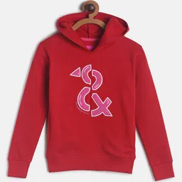 Tales & Stories Cotton Knit Full Sleeves Brand Logo Patch Detailed Hooded Light Winter Sweatshirt - Red-picture-33