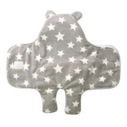 Brandonn Hooded Wearable Blanket & Bedding Crib Blanket Pack of 2 Star Print - Grey image 4