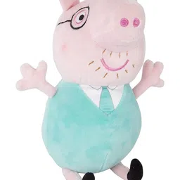 Besties Mummy Brother Pig and Daddy Pig Soft Toys Combo Blue Pink - Height 30 cm image 4