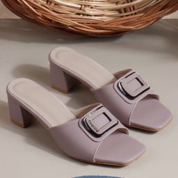 AVIVASTYLE Block Mules with Buckles-picture-31