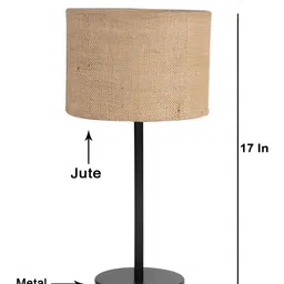 Aura Beige Traditional Cylindrical Shaped Table Lamp image 2