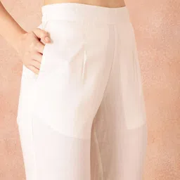 all about you Women Regular Kurta with Trousers With Tie-Up Detail image 5