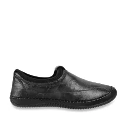Metro Men's Black Casual Loafers image 1
