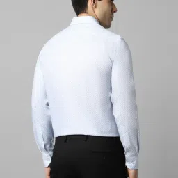 Louis Philippe Blue Cotton Regular Fit Printed Shirt image 2