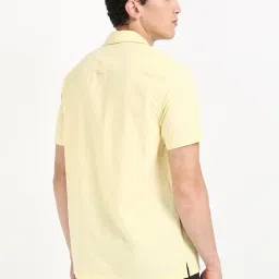 TOMMY HILFIGER Yellow Cotton Regular fit Solid Shirt image 2