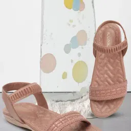 Iconics Women's Pink Ankle Strap Sandals-image-14