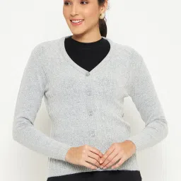 Duke Grey Textured Cardigan image 1