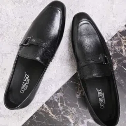 Cobblerz Men's Black Formal Loafers image 1