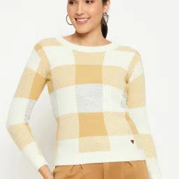 Duke Mustard & White Checks Pullover image 1