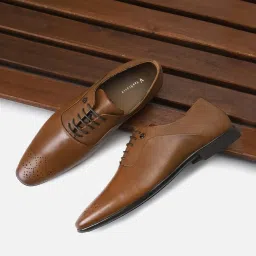 Van Heusen Men's Brown Oxford Shoes image 1