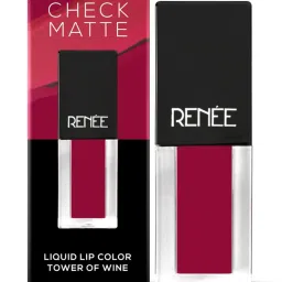 Renee Check Matte Mini Liquid Lipstick Tower of Wine - 2.5 ml image 1