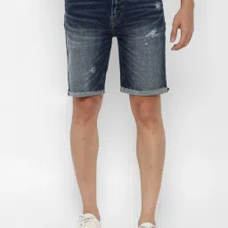 American Eagle Outfitters Blue Regular Fit Denim Shorts image 1