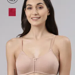 Dollar Missy Pink & Beige Cotton Full Coverage Bra - Pack Of 2 image 1