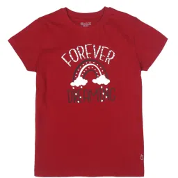Gini & Jony Kids Red Printed Top image 1